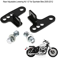 KKmoon Kit de Bajada Ajustable Trasera- 1-3&quot- para Harley Sportster 2005-2012